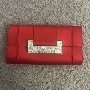 Judith Lieber Elegant Red Clutch Bag